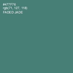 #477F76 - Faded Jade Color Image